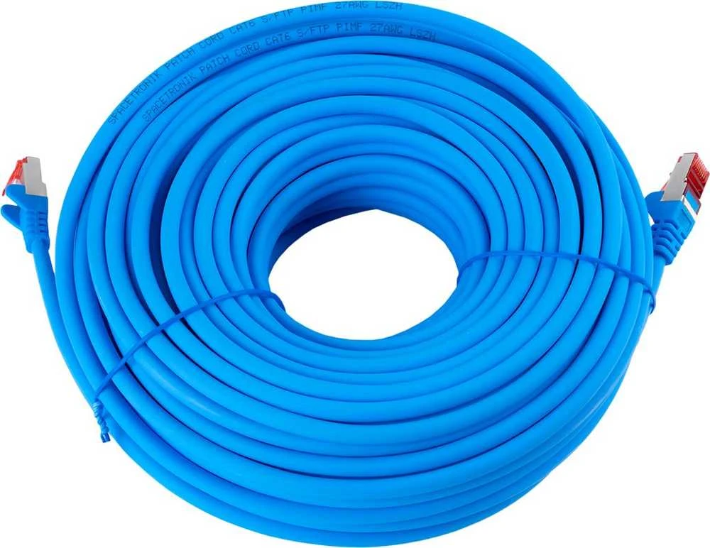 Spacetronik Kabelis RJ45 CAT 6 S/FTP AWG27 LSZH mėlyna 30m