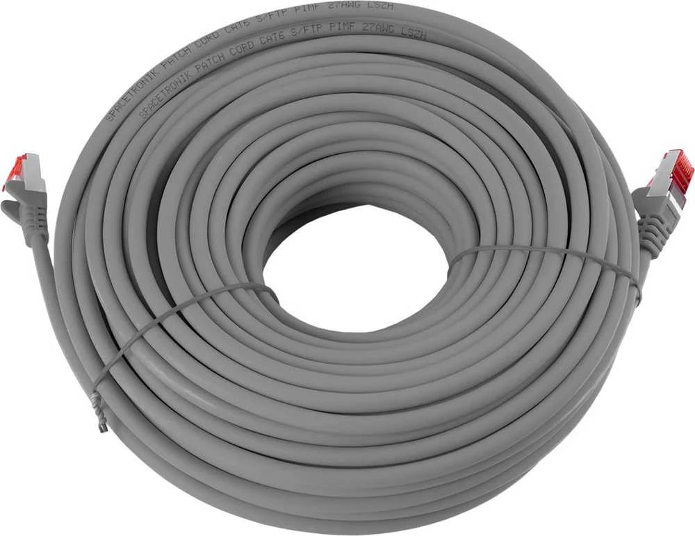 Spacetronik Kabelis RJ45 CAT 6 S/FTP AWG27 LSZH pilka 20m