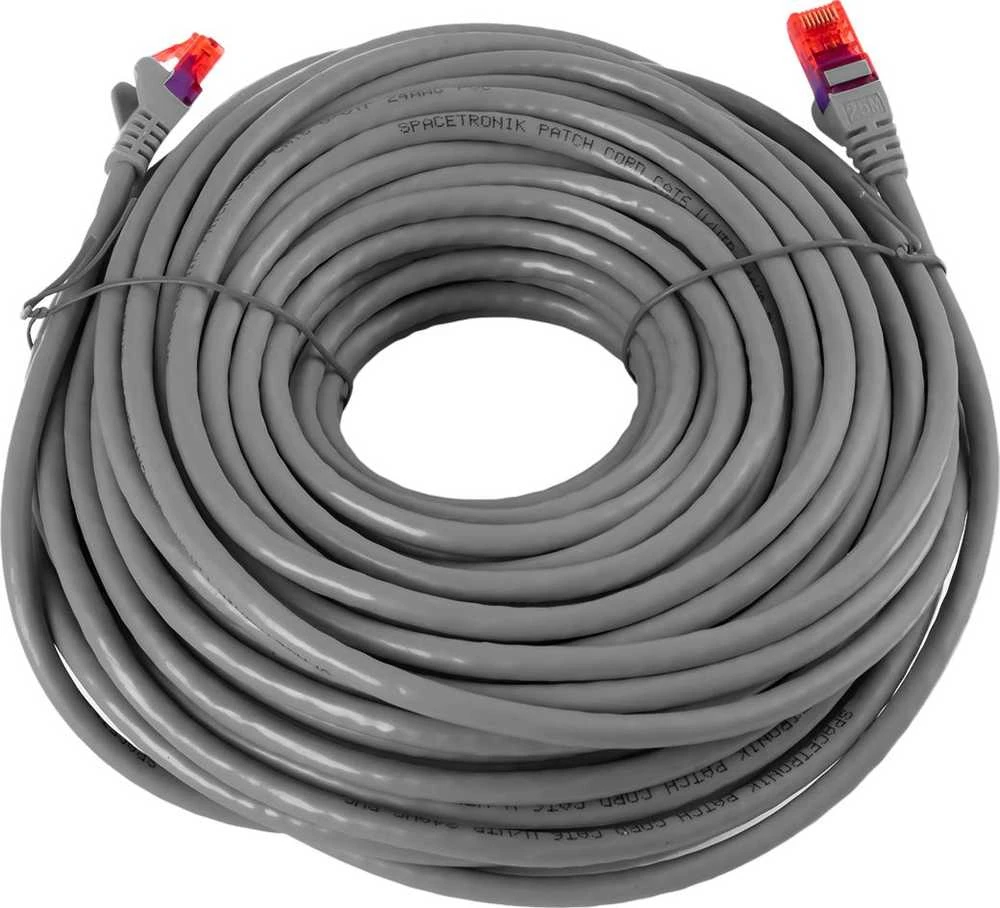 Spacetronik Kabelis RJ45 CAT 6 U/UTP AWG24 pilka 25m
