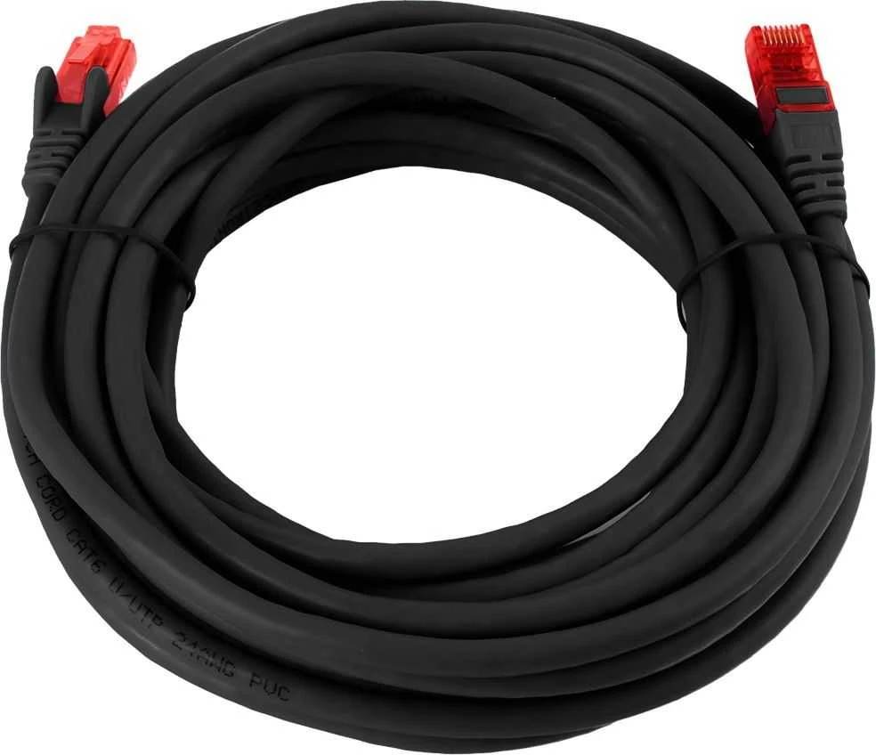Spacetronik Kabelis RJ45 CAT 6 U/UTP AWG24 juoda 10m
