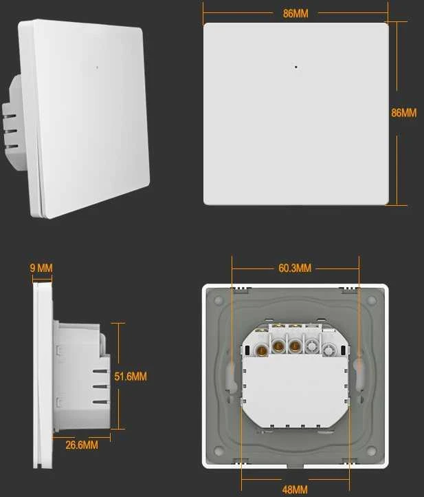 Spacetronik Smart Switch 1x TUYA SL-ES11 Electrum