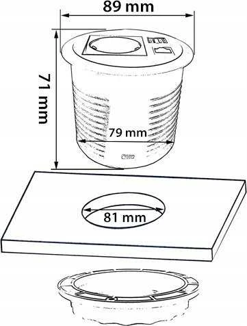 Laikiklis Lizdas blatowe apvalus Spacetronik SPS-R1D3B V2