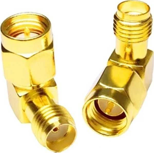 Spacetronik Adapteris GSM RP-SMA kištukas / SMA 90 laipsnių lizdas.