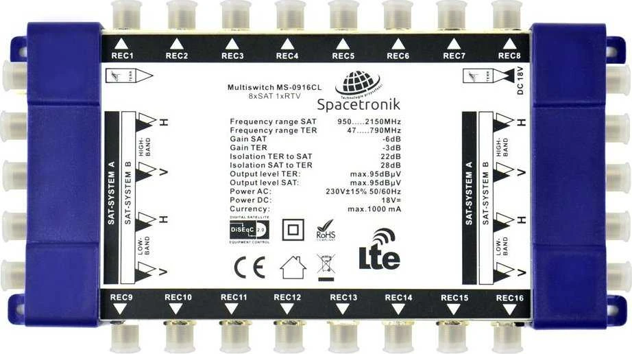 Šakotuvas Multiswitch Spacetronik Pro Series MS-0916CL 9/16C