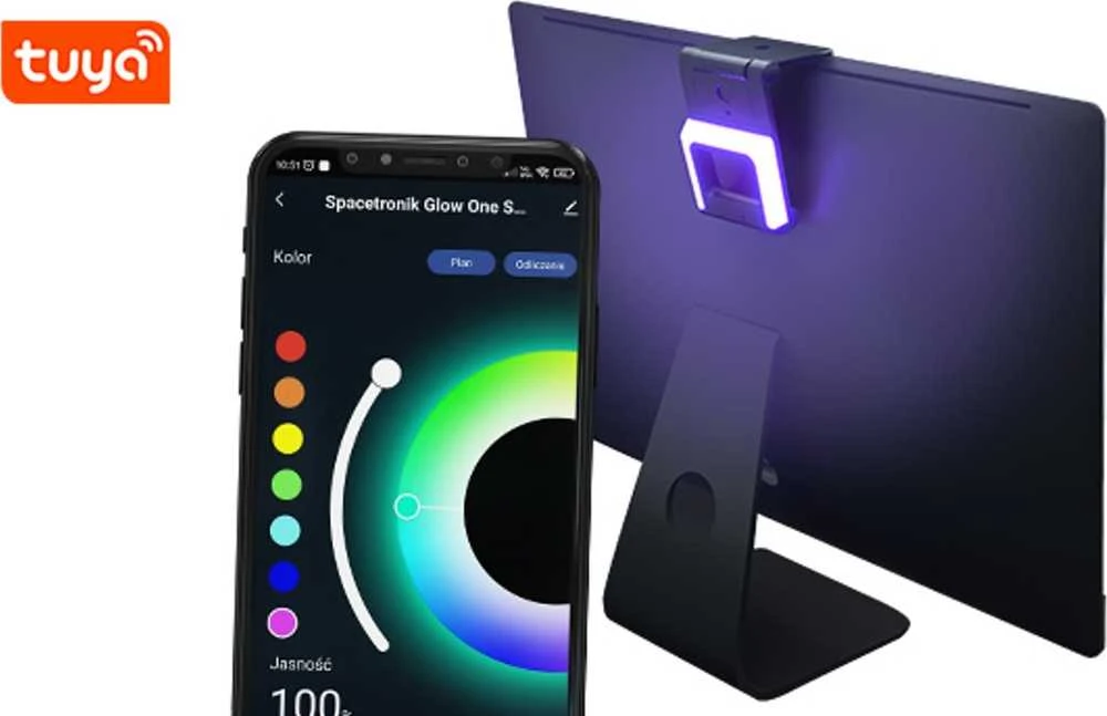 Spacetronik Glow1 išmanusis monitoriaus/televizoriaus apšvietimas
