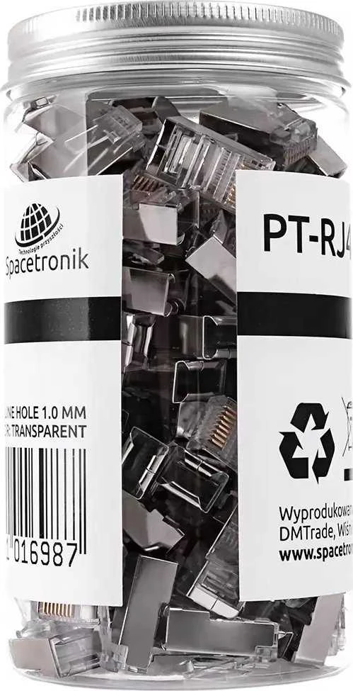 Spacetronik RJ45 tiesioginis cat5e FTP kištukas PT-RJ455FT-0 100 vnt.