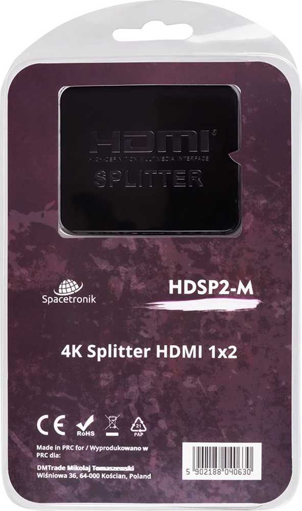 Spacetronik HDSP2-M mini HDMI 1/2 skirstytuvas