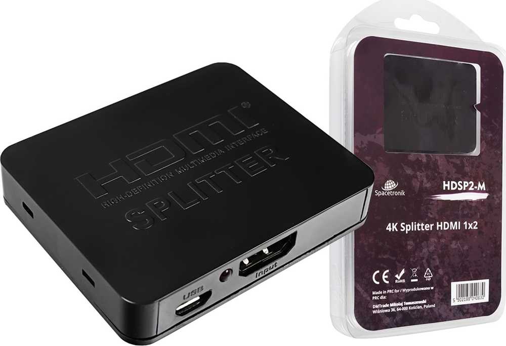 Spacetronik HDSP2-M mini HDMI 1/2 skirstytuvas