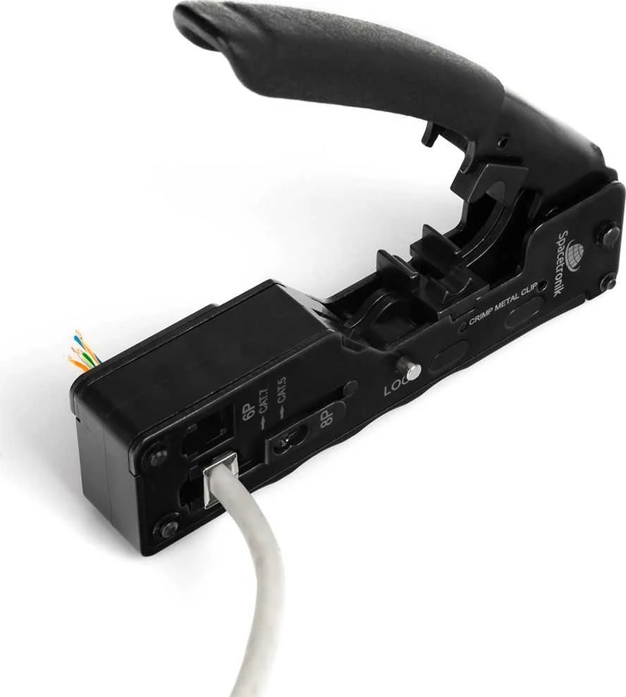 Maršrutizatorius „Spacetronik“ užspaudimo įrankis RJ45 / RJ12 / RJ11 (PT-CT02)