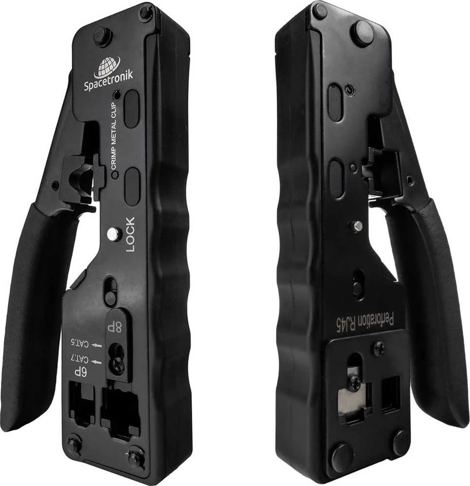 Maršrutizatorius „Spacetronik“ užspaudimo įrankis RJ45 / RJ12 / RJ11 (PT-CT02)