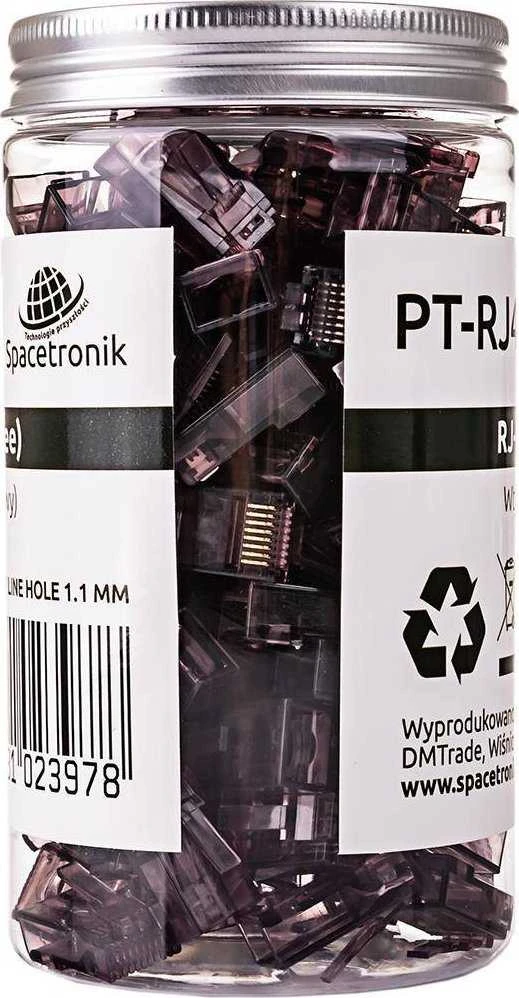 Spacetronik RJ45 kištukas, pralaidumas, 6 kat. UTP PT-RJ456UC-1, 100 vnt.