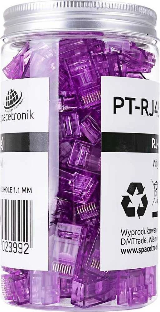 Spacetronik RJ45 kištukas, pralaidumas, 6 kat. UTP PT-RJ456UP-1, 100 vnt.