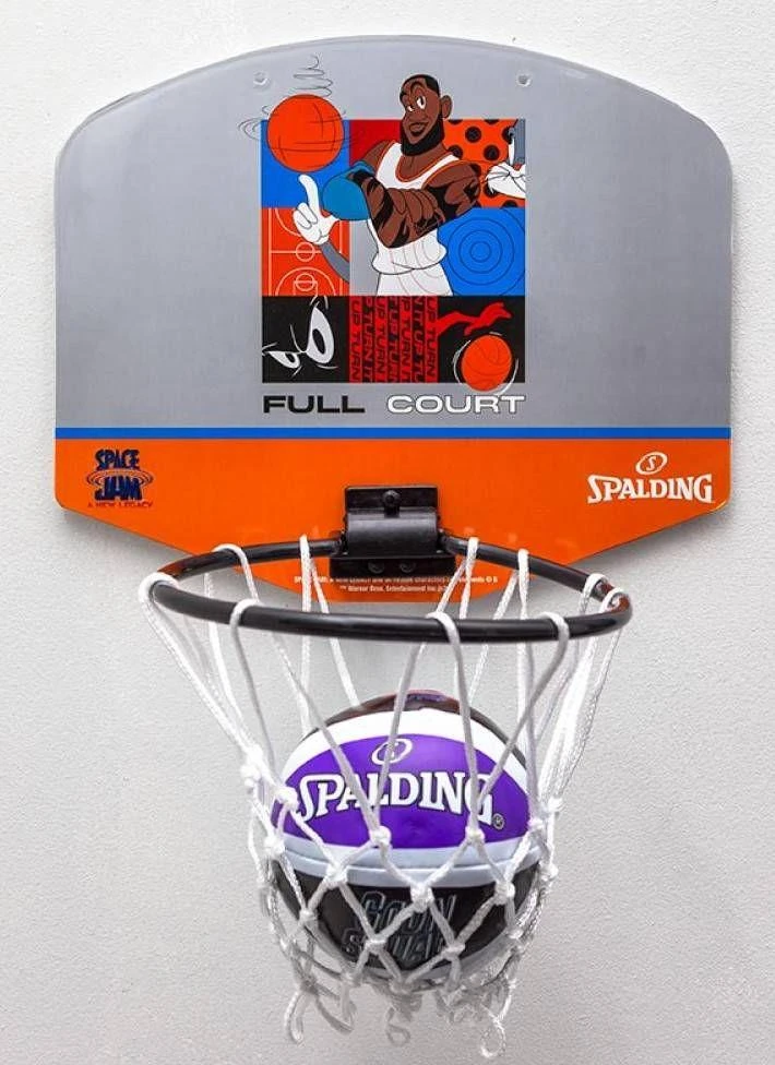 Spalding Space Jam Tune Squad Mini Krepsinio Kamuolio Lenta Pilka ir Oranžinė 79007Z