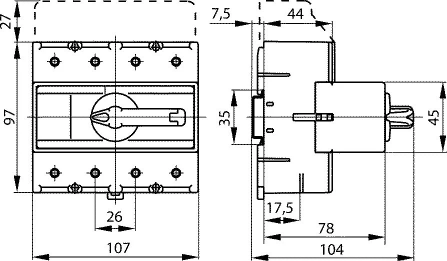 Spamel 3P 160A izoliacinė diafragma su stūmoklio mygtuku (RSI-3160W03)