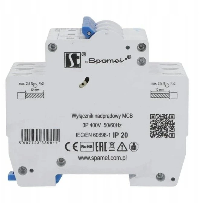 „Spamel“ automatinis jungiklis C 32A 3P 6KA SPMN-C32\3
