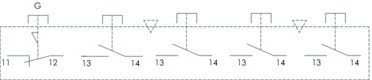 Spamel PKS-6W01 techninė elektros kontaktų schema