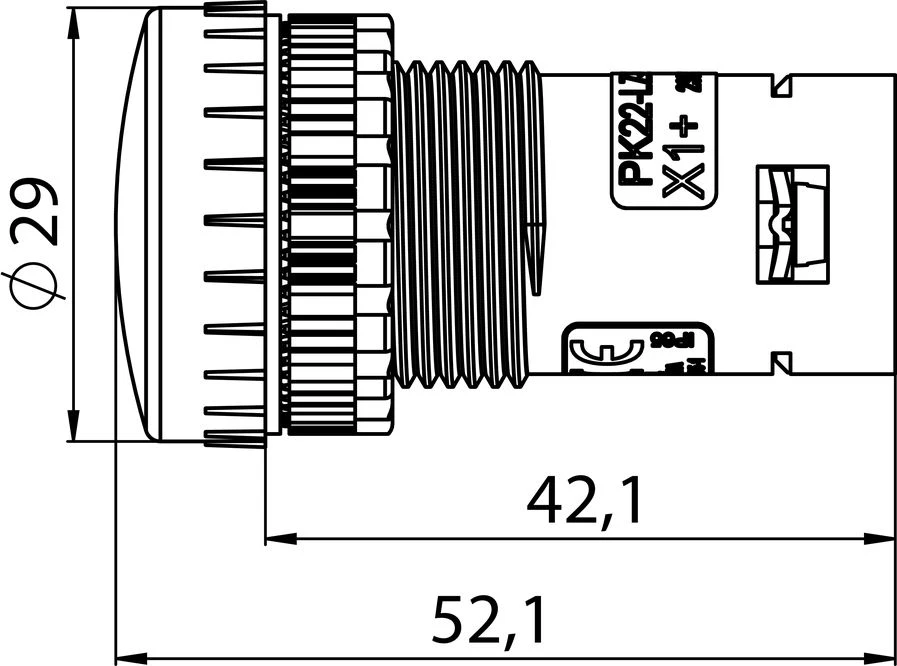 Spamel LAMPKA ŽALIA BA9S Z LED 24VAC/DC
