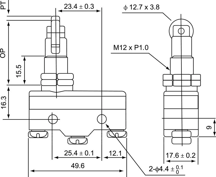 Spamel Miniatiūrinė ritininė stūmiklio jungtis (MS1309)