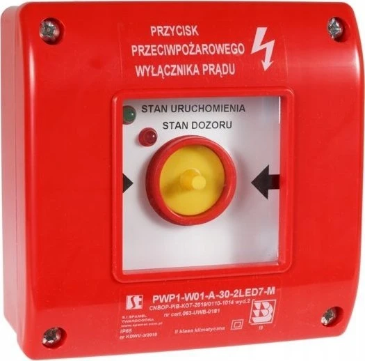 Spamel PWP1 priešgaisrinis jungiklis su LED indikacija