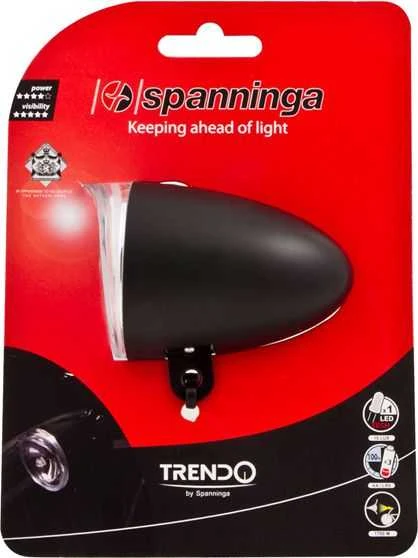 SPANNINGA TRENDO XDO priekinis žibintas po dinamo juodas (SNG-H044330)