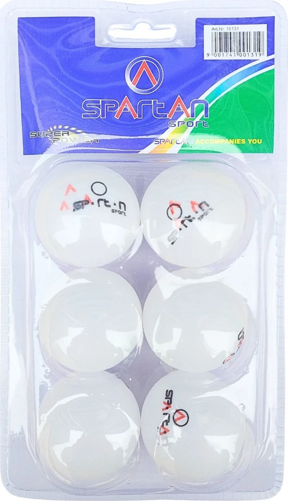 Spartan Teniso stalo kamuoliukai Ping Pong TT-BALL Balti 6 vnt.