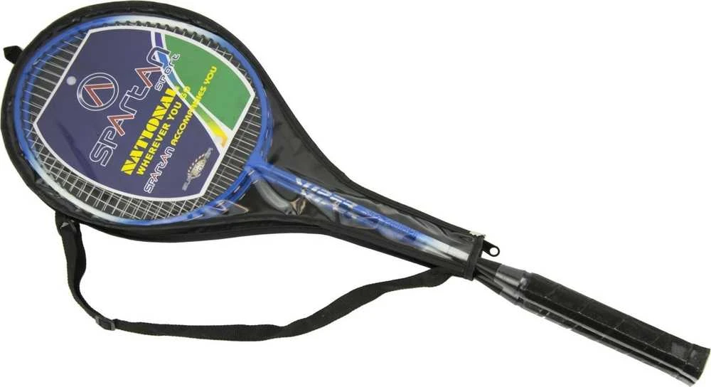 Badmintono raketės Spartan mėlyname dėkle su dirželiu