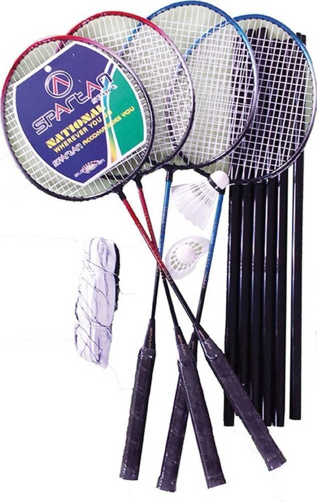 Spartan badmintono raketės su „PowerNet“ 4 žaidėjams