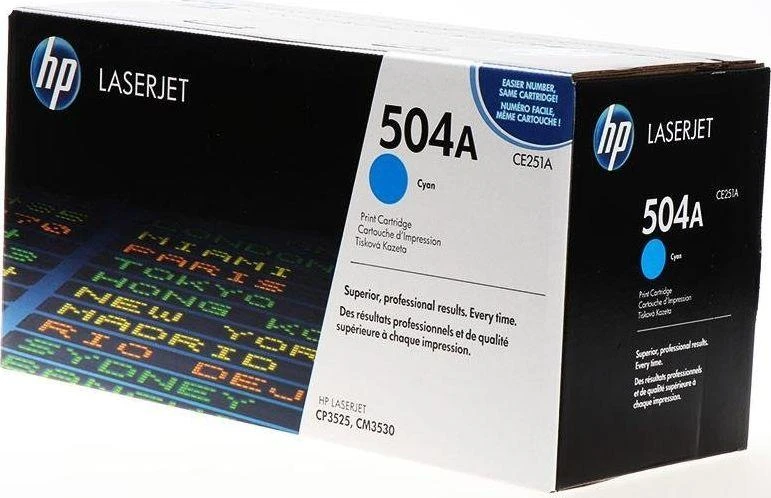 Hewlett Packard (HP) „HP Color LaserJet CP3525/CM3530“ žalsvai mėlynos spalvos spausdinimo kasetė (7 000 puslapių)