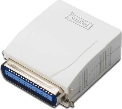 Assmann Electronic DIGITUS greitas eterneto spausdinimo serveris 1xParallel 1xRJ-45 su maitinimo šaltiniu