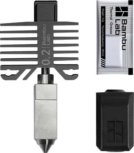 Hotend galvutė 0.2mm - skirta Bambu Lab X1 ir P1 serijų spausdintuvams