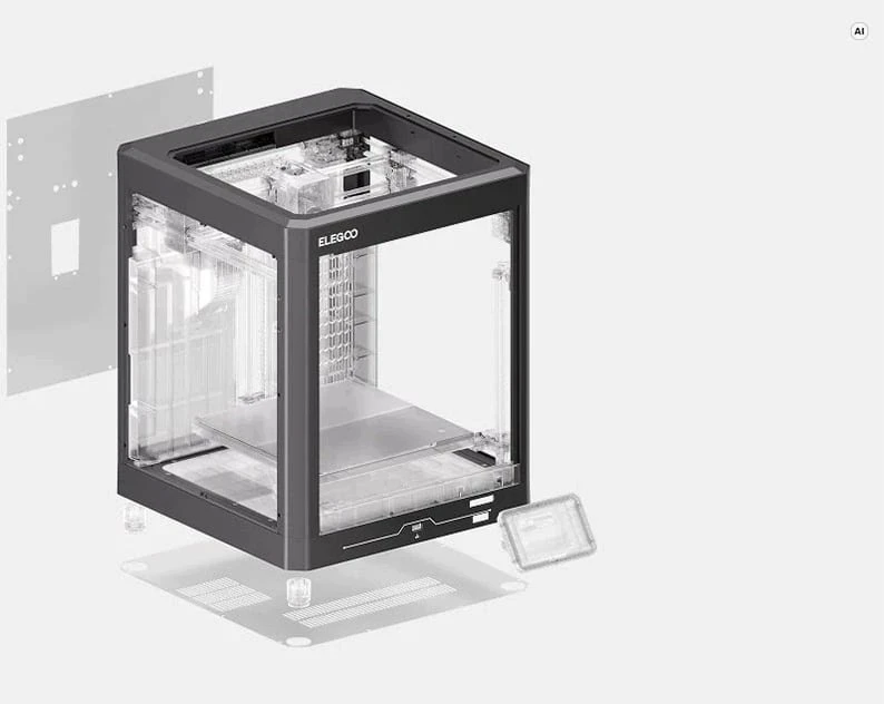 3D spausdintuvas - ELEGOO Centauri 2 256 × 256 × 256 mm 350 °C CoreXY Wi‑Fi USB