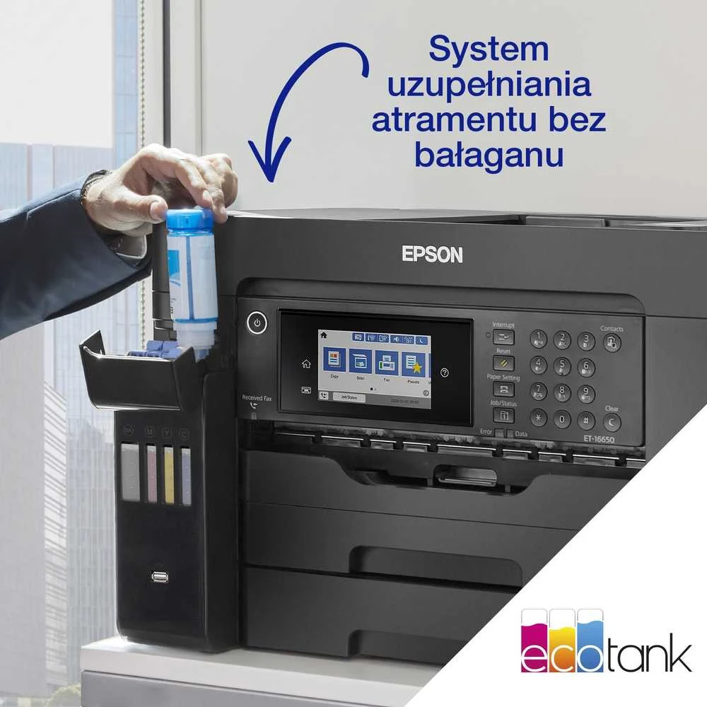 Epson | EcoTank L15160 | Inkjet | Spalvotas | Multicunctional Spausdintuvas | A3+ | Wi-Fi | Juodas