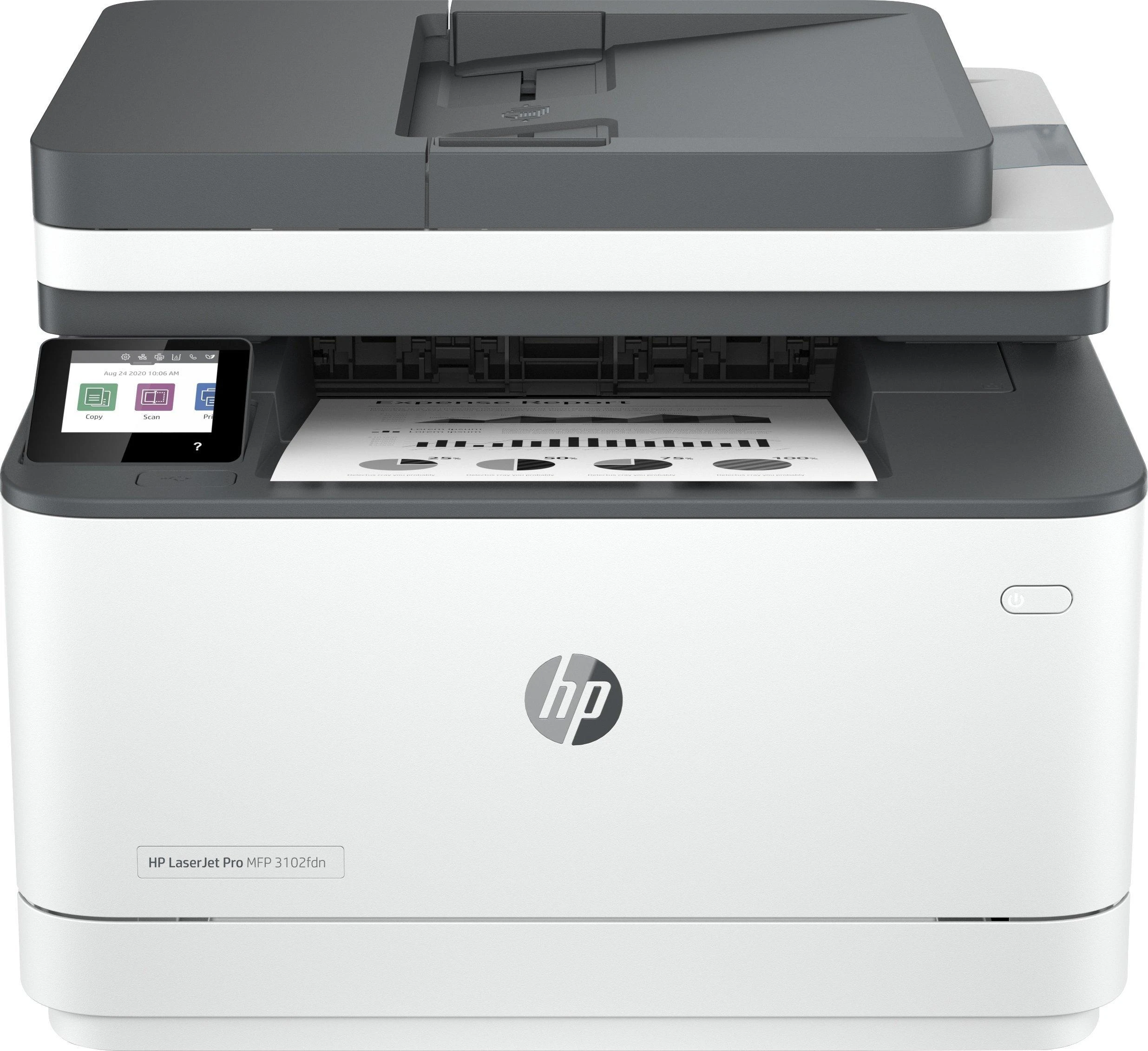 Hewlett Packard (HP) HP LaserJet Pro MFP 3102fdn AIO All-in-One Spausdintuvas - A4 Mono lazerinis, Spausdinti/Kopijuoti/Skenuoti/Faksas, Automatinis dokumentų tiektuvas, Auto-Duplex, LAN, 33ppm, 350-2500 puslapių per mėnesį M227fdn)