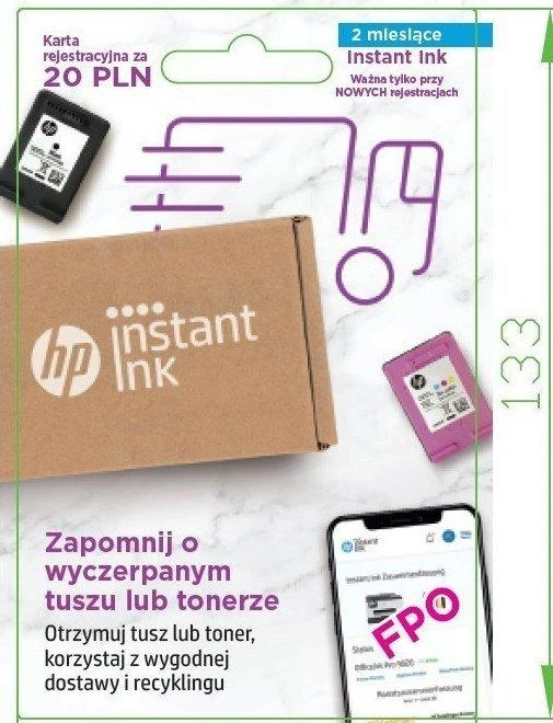 Hewlett Packard (HP) „HP InstInk“ išankstinio mokėjimo kortelė