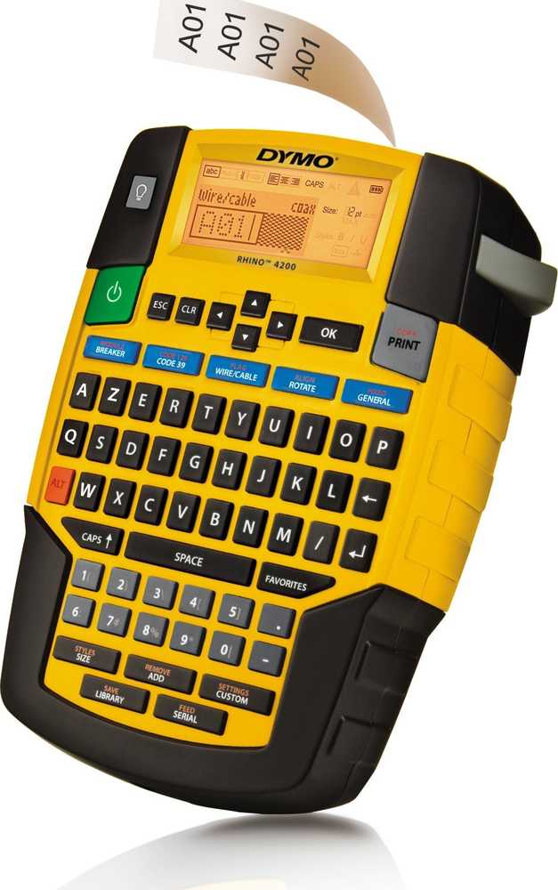 Etikečių spausdintuvas Dymo DYMO Rhino 4200 6/9/12/19mm Rhino-Bänder AZERTY