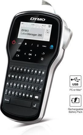 Spausdintuvas labels DYMO Label manager 280 komplektas walizkowy S0968990 (Thermal transfer, USB)