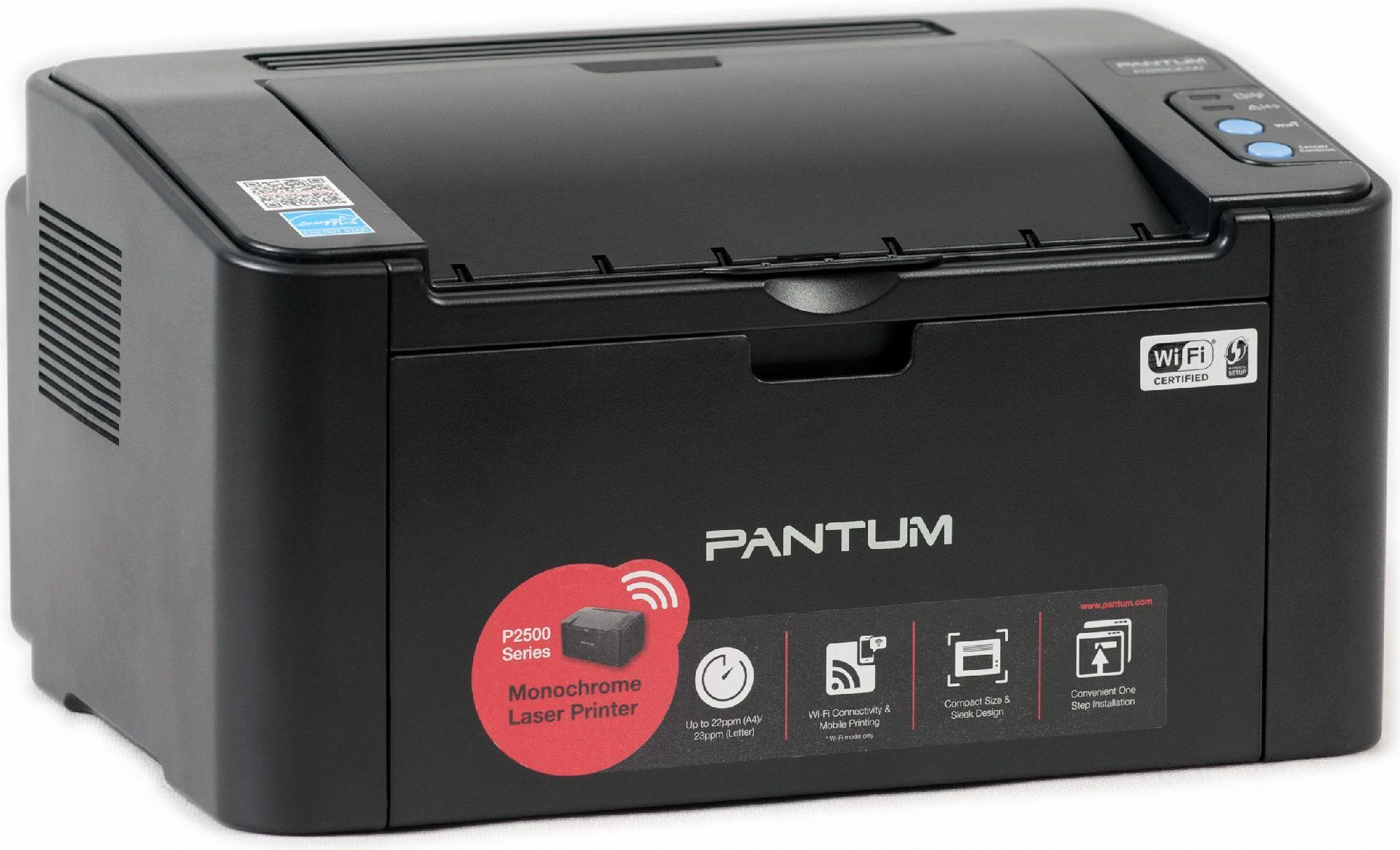 Spausdintuvas lazerinis Pantum P2500W, juodai baltas, A4, Wi-Fi