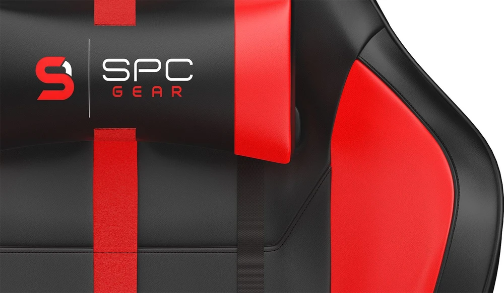Žaidimų kėdė SPC Gear SR400 RD Gaming Chair, Juoda-raudona