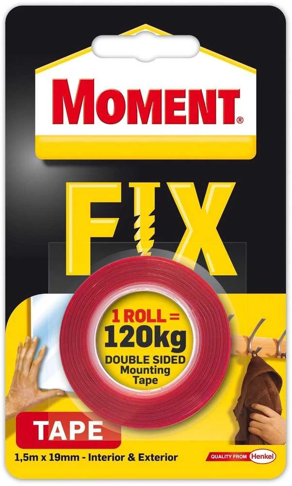 LIPNIOJI DVIPUSĖ JUOSTA „MOMENT POWER FIX“ (120 kg)