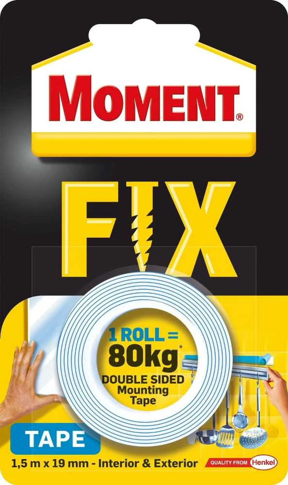 DVIPUSĖ LIPNIOJI JUOSTA „MOMENT SUPER FIX“ (IŠLAIKO 80 KG)
