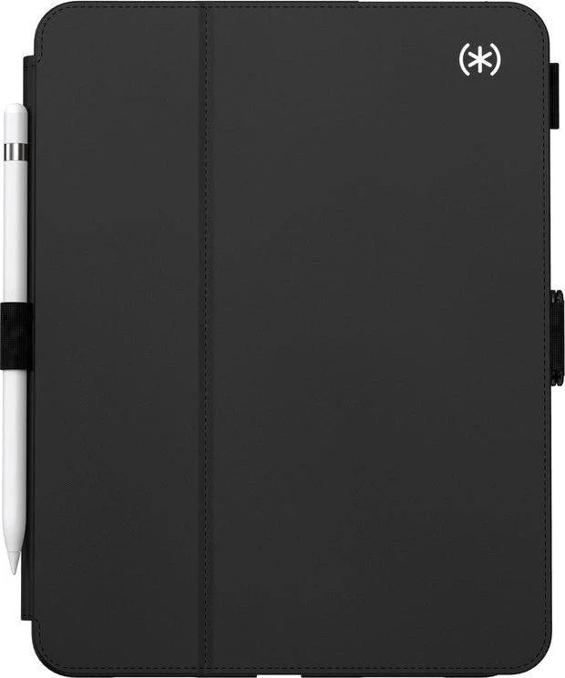 Speck „Balance Folio“, skirtas „iPad 11“ (2025) / 10,9“ (2022) planšetiniams kompiuteriams, su MICROBAN danga, magnetu ir juodu stovu.