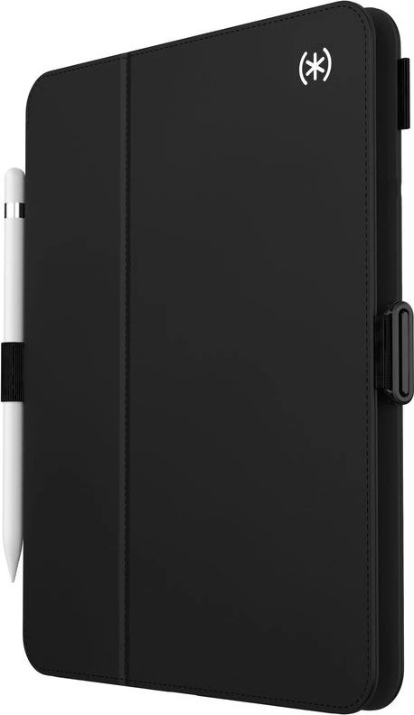 Speck „Balance Folio“, skirtas „iPad 11“ (2025) / 10,9“ (2022) planšetiniams kompiuteriams, su MICROBAN danga, magnetu ir juodu stovu.