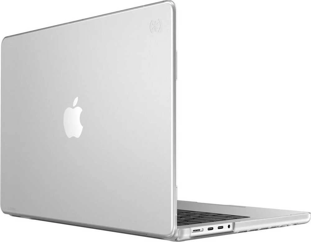 Speck „SmartShell“ dėklas „MacBook Pro 14“ (M5/M4/M3/M2/M1/2026–2021, skaidrus)