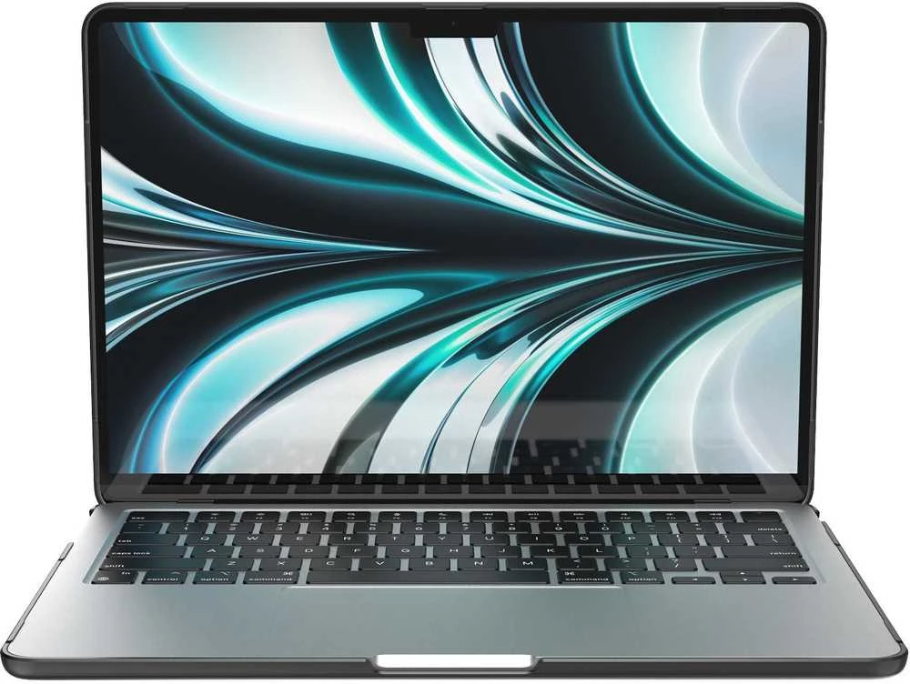 Speck „SmartShell“, skirtas „MacBook Air 13,6“ (M5/M4/M3/M2/2026–2022), obsidiano spalvos