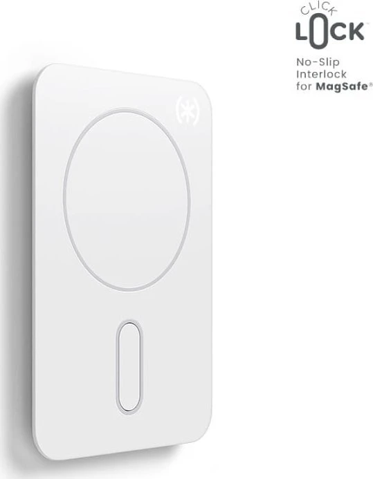 Speck Visur esantis laikiklis + „ClickLock“ – magnetinis „MagSafe“ laikiklis Baltas