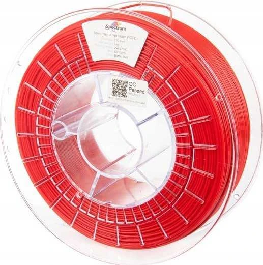 Spectrum Spectrum 3D siūlas, aukščiausios kokybės PCTG, 1,75 mm, 1000 g, 80657, eismo raudona