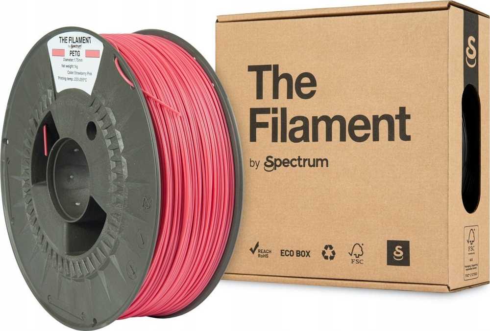Spectrum The Filament PETG 1000g, braškių rožinės spalvos