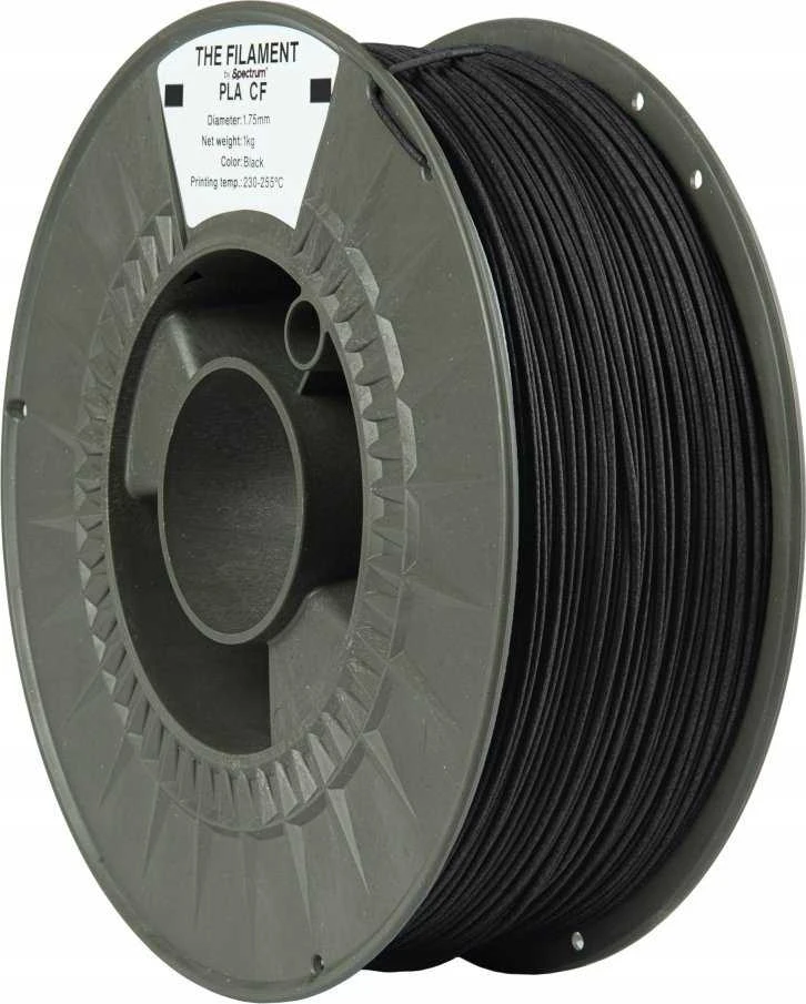 Spectrum The Filament PLA CF 1000g, juodas, EOL