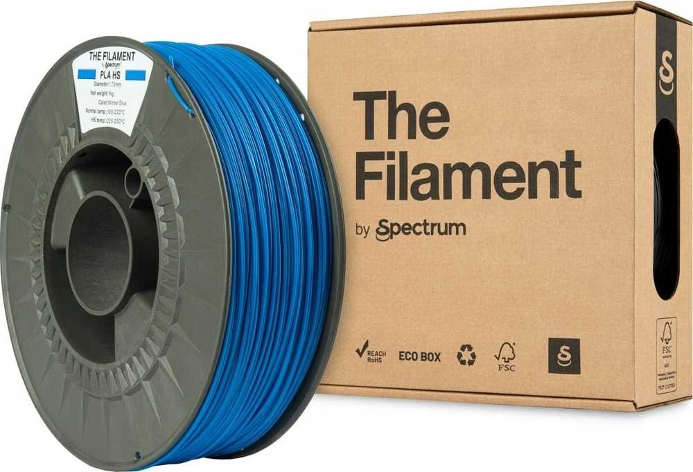 Spectrum PLA HS 3D filamentas, mėlynas, 1kg ritė