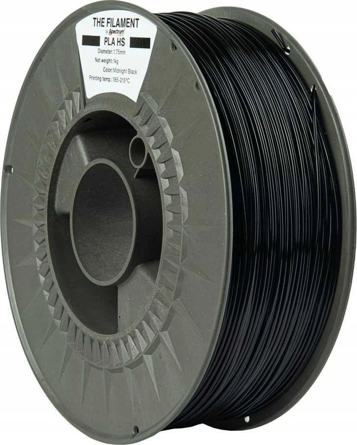 Spectrum The Filament 3D gijinė plėvelė, PLA HS, 1,75 mm, 1000 g, TF-24029, vidurnakčio juoda